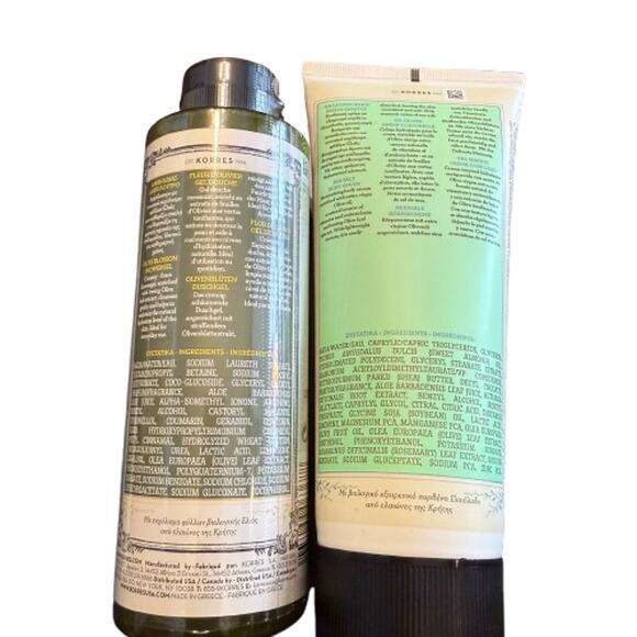 KORRES Greek Olive Blossom Body Cream & Shower Gel Set NWT - Picture 5 of 7
